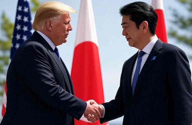 donald trump and president of japan