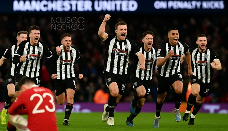 grimpsy town defeated manchester united