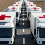 gaza Aid trucks