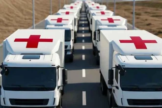 gaza Aid trucks