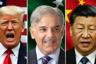 donald trump shouting shehbaz shrif smiling xi jinping angry