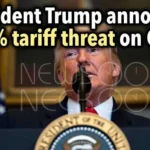 trump threats 100 percent tariff on china
